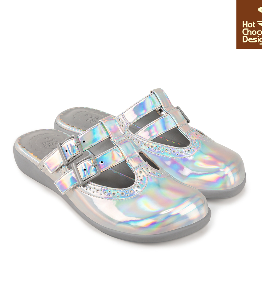 Chrome Crush Clogs - Flade sandaler fra Hot Chocolate Design
