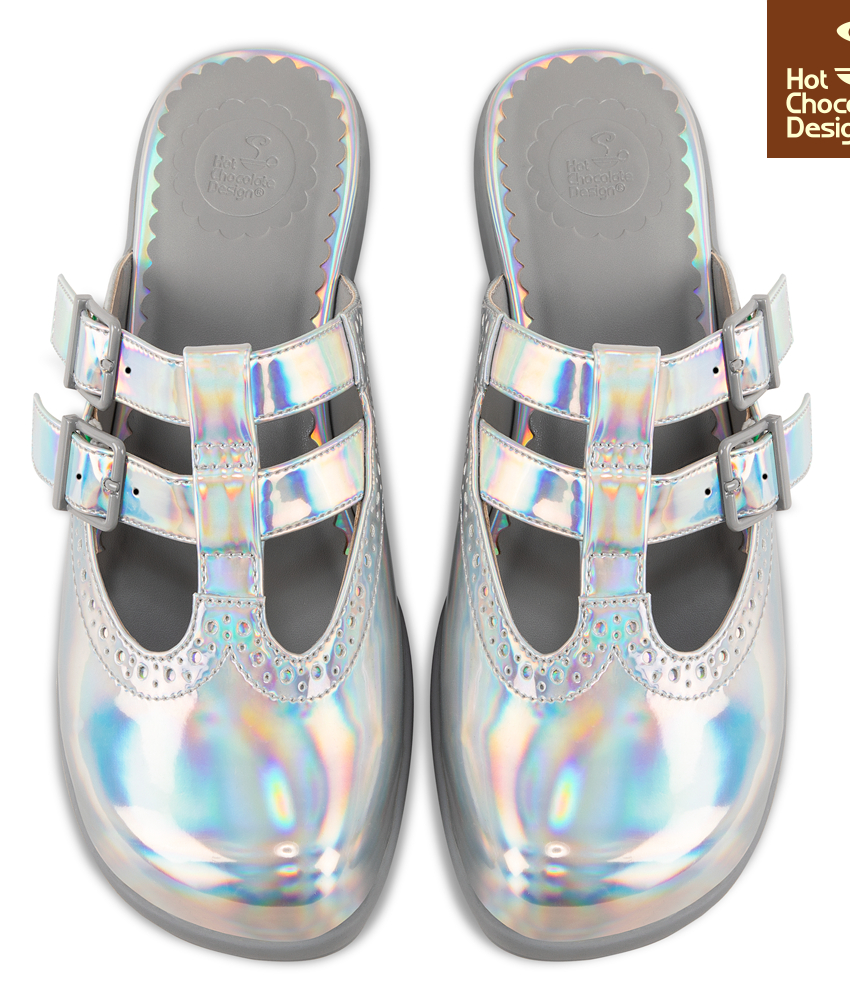 Chrome Crush Clogs - Flade sandaler fra Hot Chocolate Design