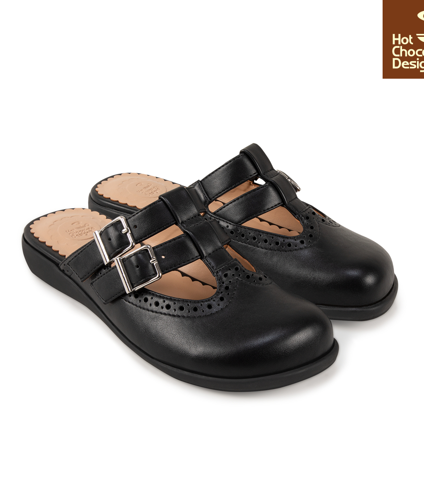 Blackout Clogs - Flade sandaler fra Hot Chocolate Design