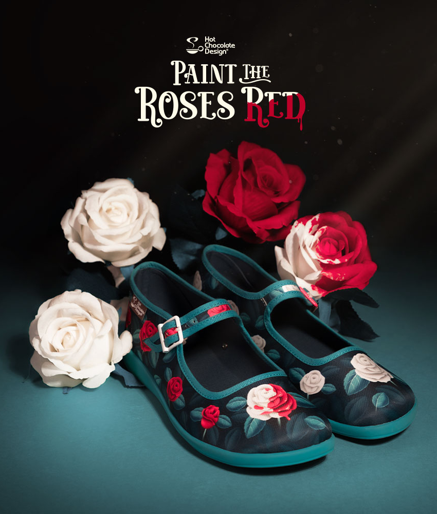 Paint The Roses Red - Mary Jane Sko fra Hot Chocolate Design