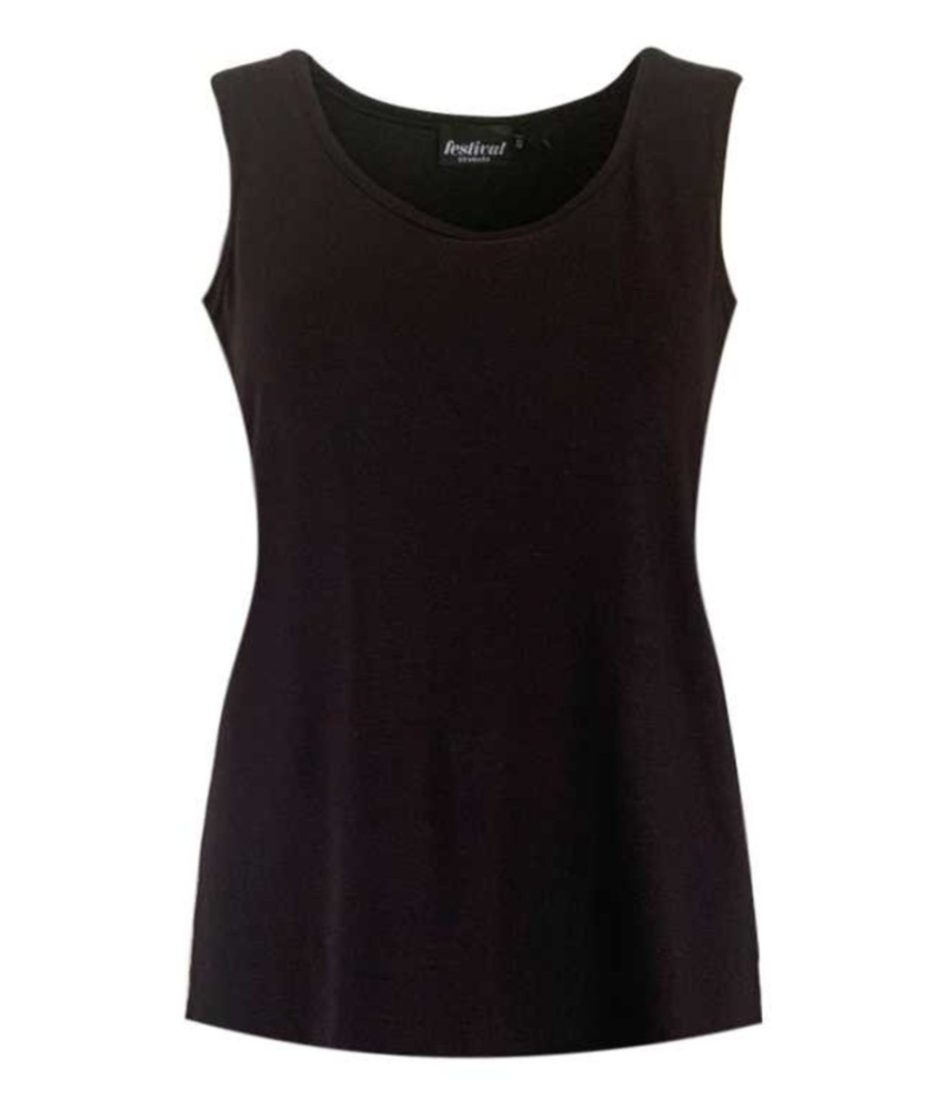 Bambus top i hvid - 610 fra Festival Danmark