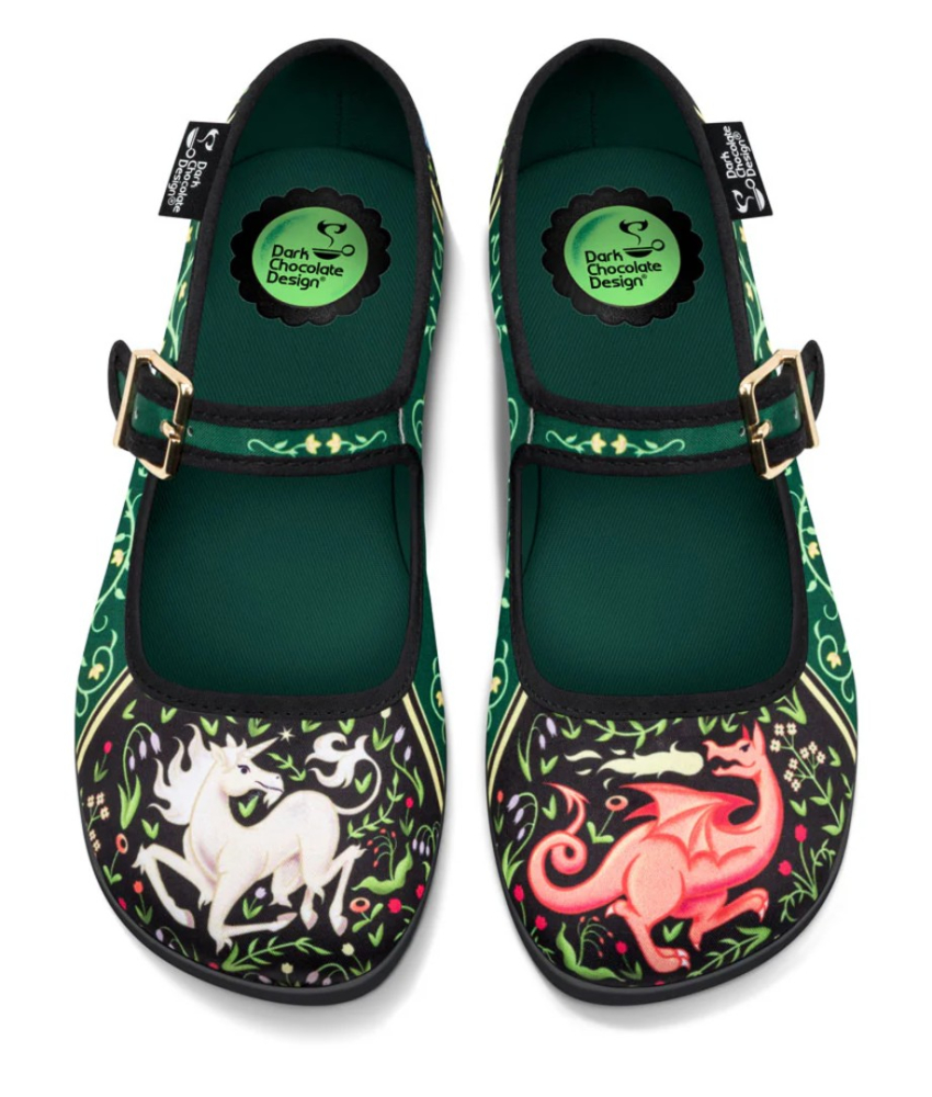 Medieval Bestiary Mary Jane Sko fra Hot Chocolate Design